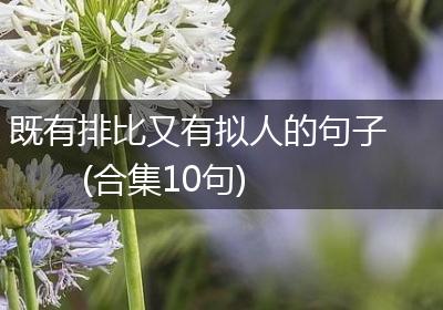 既有排比又有拟人的句子(合集10句)