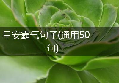 早安霸气句子(通用50句)