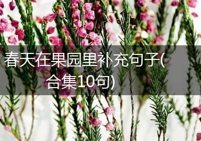 春天在果园里补充句子(合集10句)