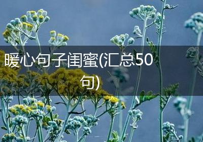 暖心句子闺蜜(汇总50句)