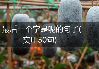 最后一个字是呢的句子(实用50句)