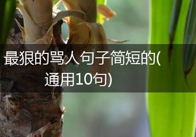 最狠的骂人句子简短的(通用10句)