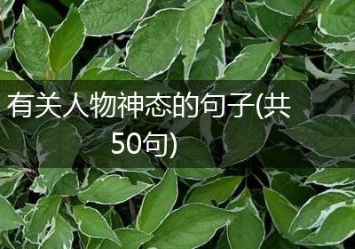 有关人物神态的句子(共50句)