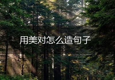 用美对怎么造句子