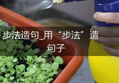 步法造句_用“步法”造句子
