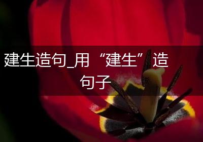 建生造句_用“建生”造句子