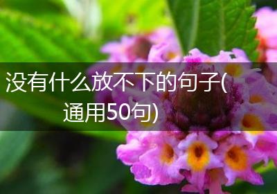 没有什么放不下的句子(通用50句)