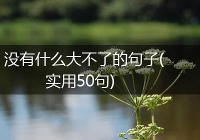 没有什么大不了的句子(实用50句)