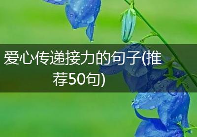 爱心传递接力的句子(推荐50句)