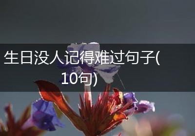 生日没人记得难过句子(10句)