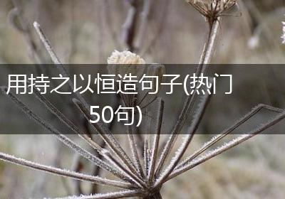 用持之以恒造句子(热门50句)