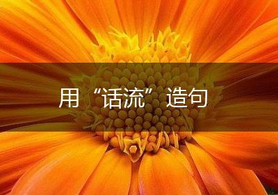 用“话流”造句