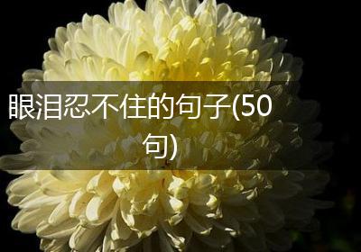 眼泪忍不住的句子(50句)
