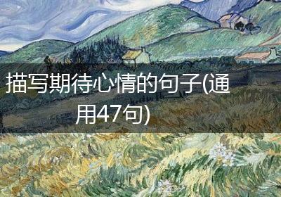 描写期待心情的句子(通用47句)