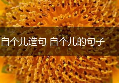 自个儿造句 自个儿的句子