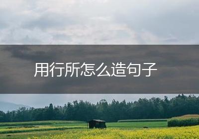 用行所怎么造句子