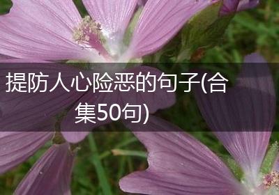 提防人心险恶的句子(合集50句)