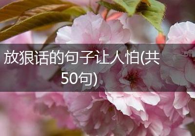 放狠话的句子让人怕(共50句)