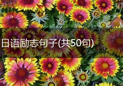 日语励志句子(共50句)