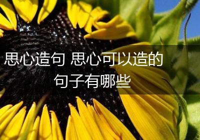 思心造句 思心可以造的句子有哪些