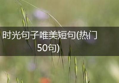 时光句子唯美短句(热门50句)