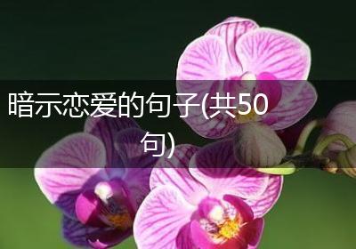 暗示恋爱的句子(共50句)
