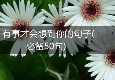 有事才会想到你的句子(必备50句)