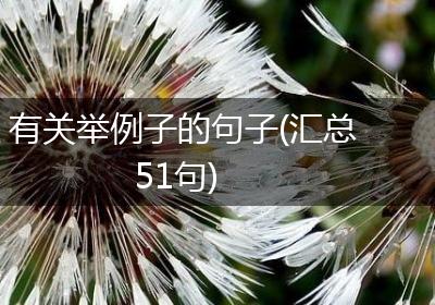 有关举例子的句子(汇总51句)