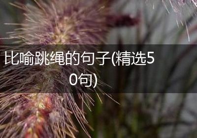 比喻跳绳的句子(精选50句)