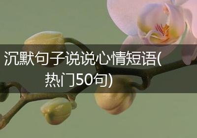 沉默句子说说心情短语(热门50句)