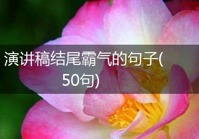 演讲稿结尾霸气的句子(50句)
