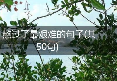 熬过了最艰难的句子(共50句)