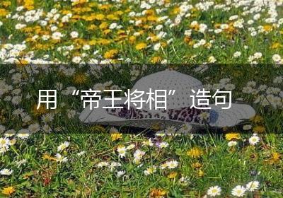用“帝王将相”造句
