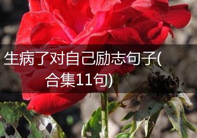 生病了对自己励志句子(合集11句)