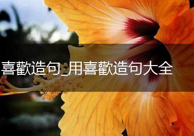 喜歡造句_用喜歡造句大全