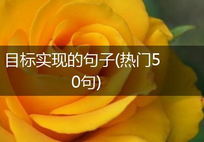 目标实现的句子(热门50句)