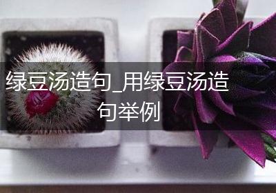 绿豆汤造句_用绿豆汤造句举例