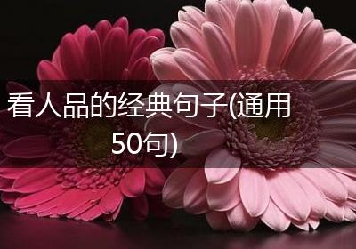 看人品的经典句子(通用50句)