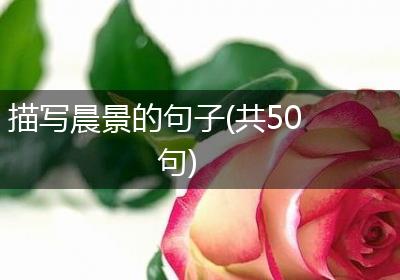 描写晨景的句子(共50句)