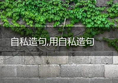 自私造句,用自私造句