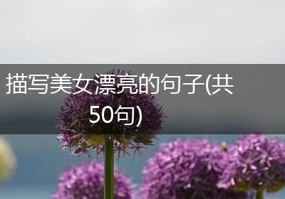描写美女漂亮的句子(共50句)