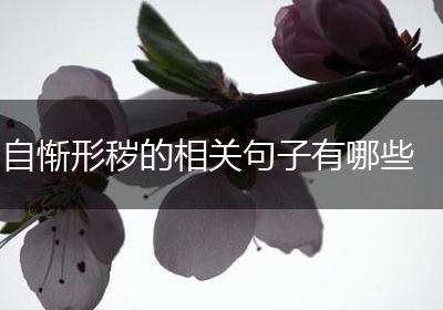 自惭形秽的相关句子有哪些