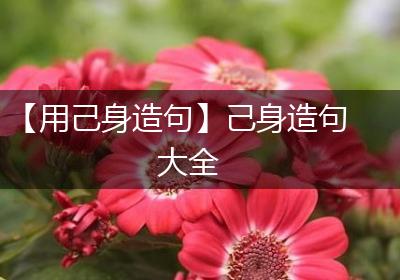 【用己身造句】己身造句大全