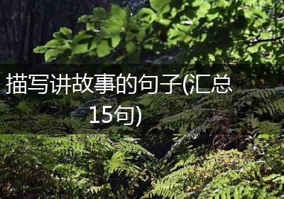 描写讲故事的句子(汇总15句)