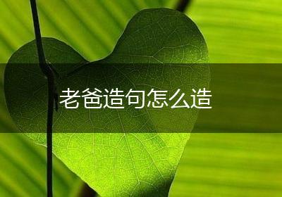 老爸造句怎么造