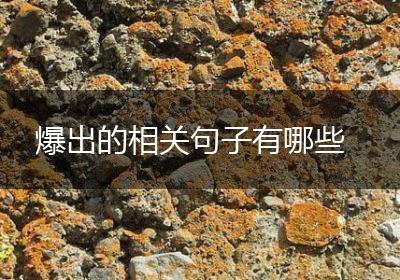 爆出的相关句子有哪些