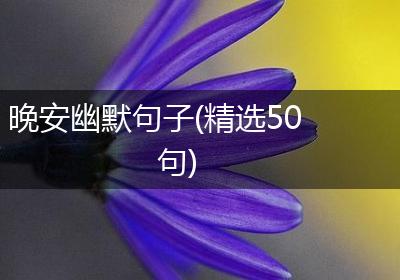 晚安幽默句子(精选50句)