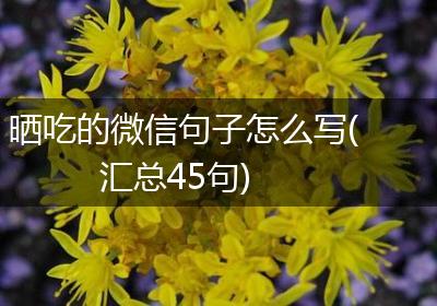 晒吃的微信句子怎么写(汇总45句)