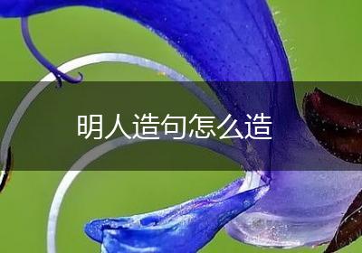 明人造句怎么造