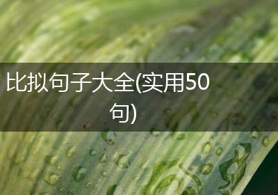 比拟句子大全(实用50句)